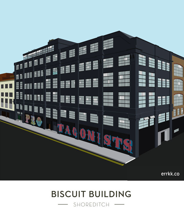 Illustration of The Biscuit Building Shoreditch
